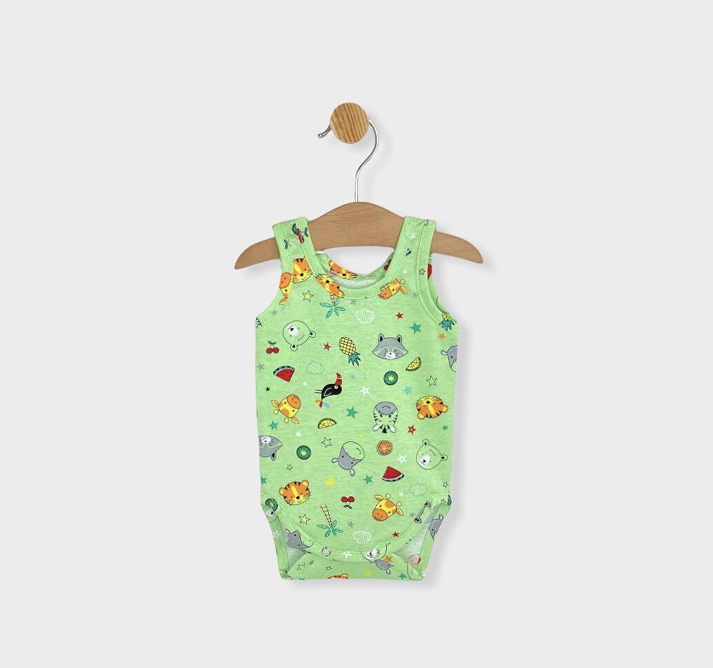 Rainy Бебешко боди потник Print green 56-86 см.