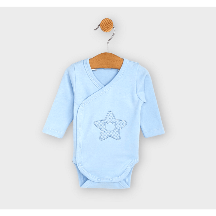 Rainy Бебешко боди с дълъг ръкав 48 - 62см. Звезда с мече