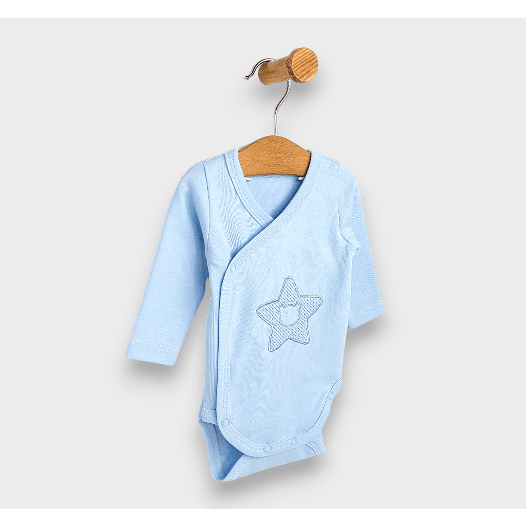 Rainy Бебешко боди с дълъг ръкав 48 - 62см. Звезда с мече