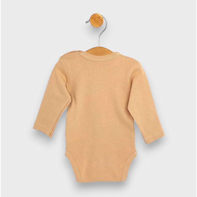 Rainy Бебешко боди с дълъг ръкав 48-86см. Handmade with love мока