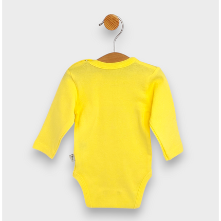 Rainy Бебешко боди с дълъг ръкав 48-86см. Limited edition лимон