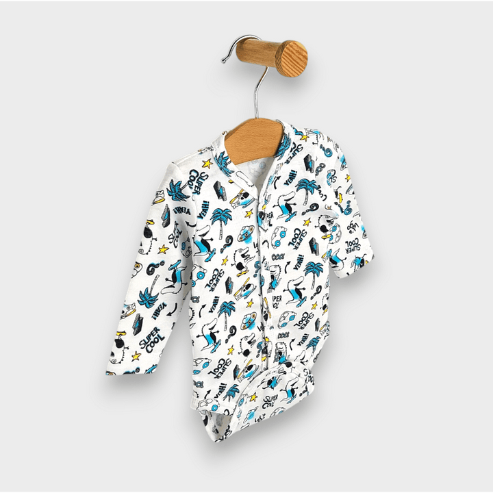 Rainy Бебешко боди с дълъг ръкав и предно закопчаване 48 - 62 см. Let's go Dino