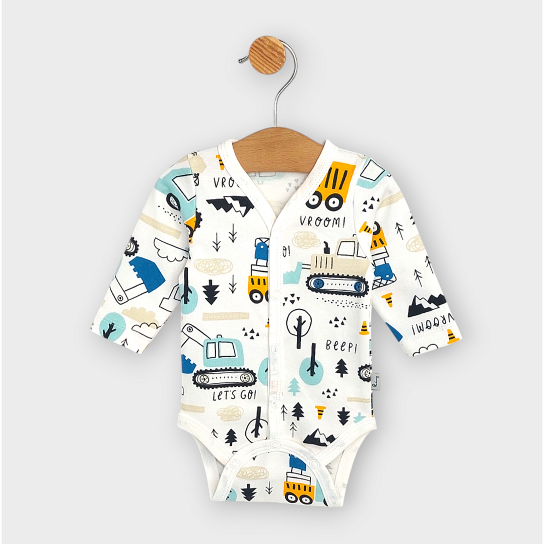 Rainy Бебешко боди с дълъг ръкав и предно закопчаване 48 - 68см. Багери