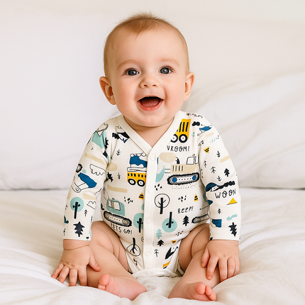 Rainy Бебешко боди с дълъг ръкав и предно закопчаване 48 - 68см. Багери