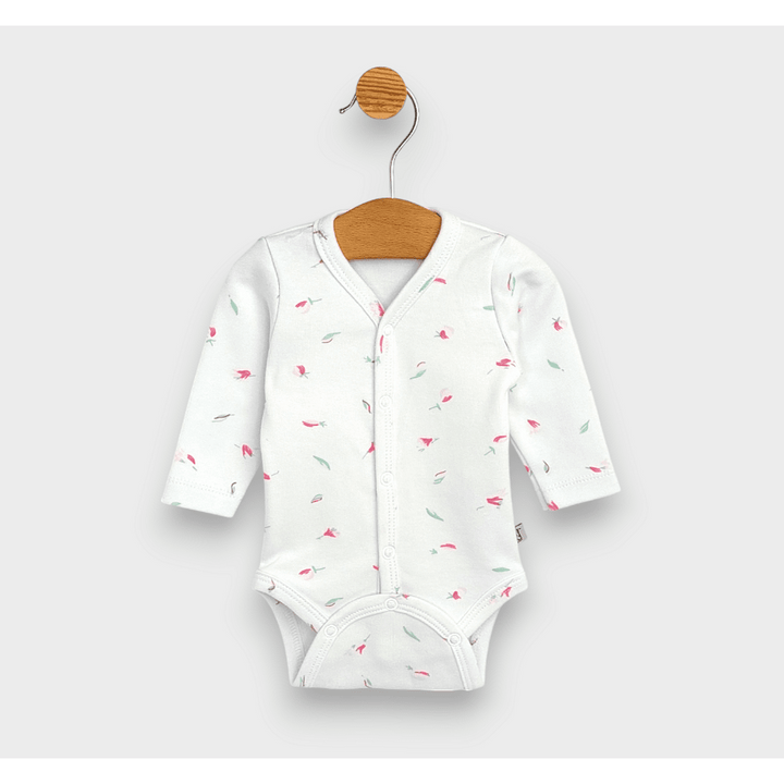 Rainy Бебешко боди с дълъг ръкав и предно закопчаване 48 - 68см. Рози