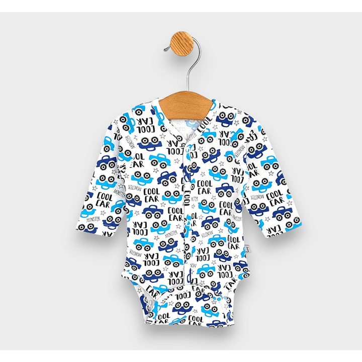 Rainy Бебешко боди с дълъг ръкав и предно закопчаване Cool car 56 см.