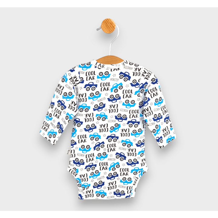 Rainy Бебешко боди с дълъг ръкав и предно закопчаване Cool car 56 см.