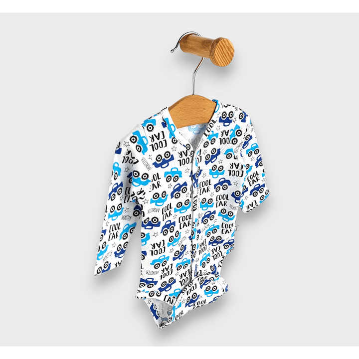 Rainy Бебешко боди с дълъг ръкав и предно закопчаване Cool car 56 см.