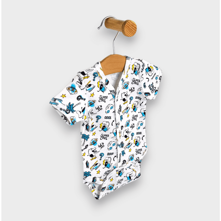 Rainy Бебешко боди с къс ръкав и предно закопчаване 48 - 62 см. Let's go Dino