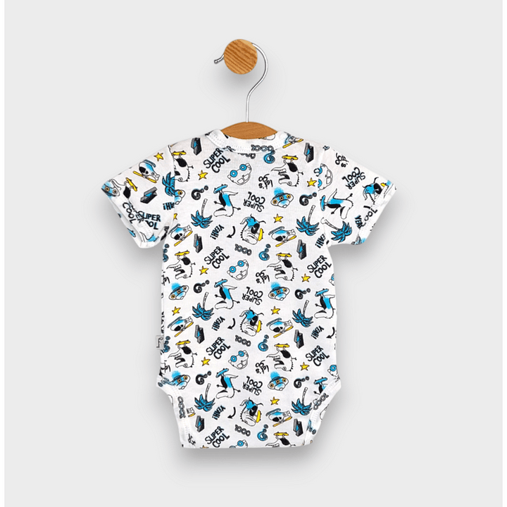 Rainy Бебешко боди с къс ръкав и предно закопчаване 48 - 62 см. Let's go Dino