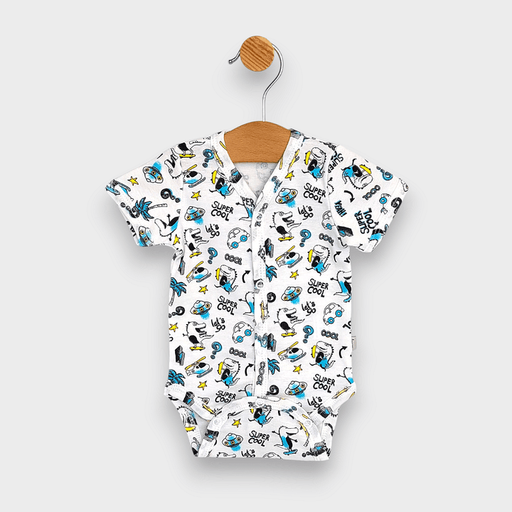 Rainy Бебешко боди с къс ръкав и предно закопчаване 48 - 62 см. Let's go Dino