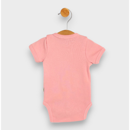 Rainy Бебешко боди с къс ръкав и предно закопчаване 48 - 86см. розово