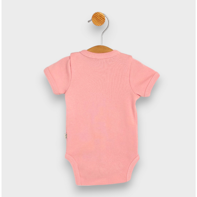 Rainy Бебешко боди с къс ръкав и предно закопчаване 48 - 86см. розово