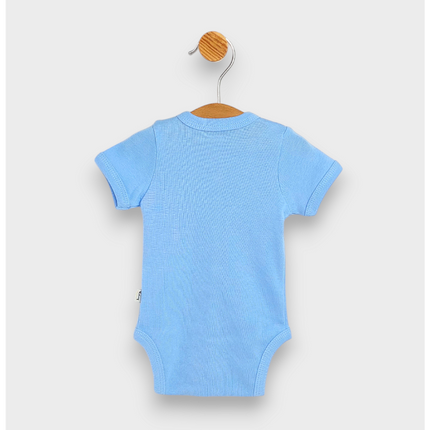Rainy Бебешко боди с къс ръкав и предно закопчаване 48 - 86см. син