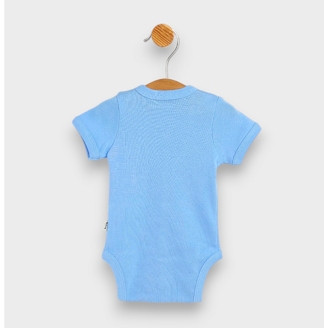 Rainy Бебешко боди с къс ръкав и предно закопчаване 48 - 86см. син