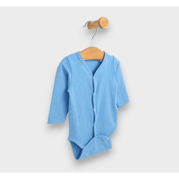 Rainy Бебешко боди с предно закопчаване дълъг ръкав 48 - 62см. син