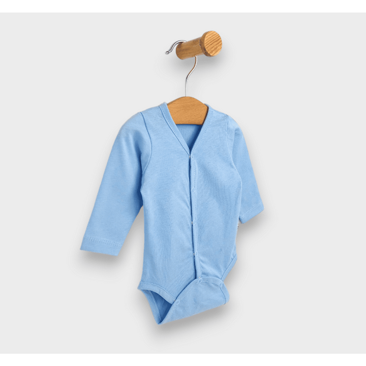 Rainy Бебешко боди с предно закопчаване дълъг ръкав 48 - 74см. син