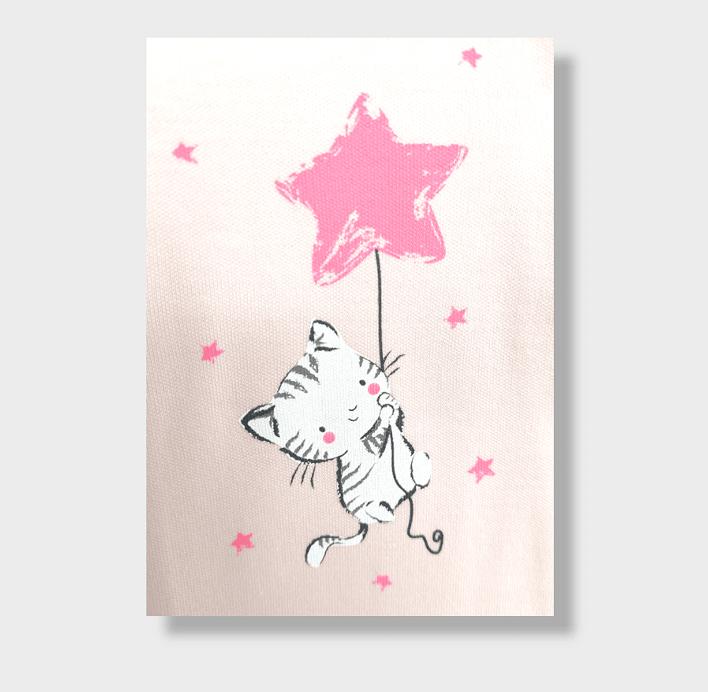 Rainy Бебешко боди със странично закопчаване 48 - 68см. Cat and Star