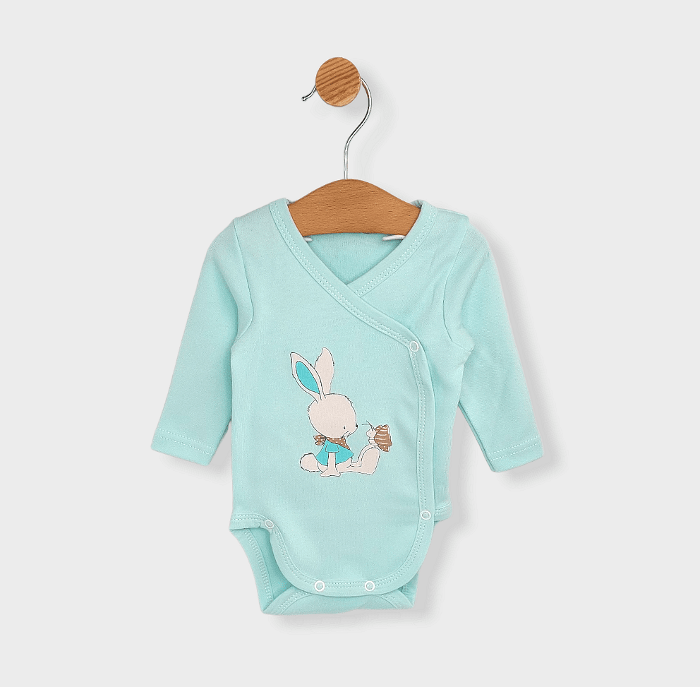 Rainy Бебешко боди със странично закопчаване 48 - 68см. Rabbit and butterfly