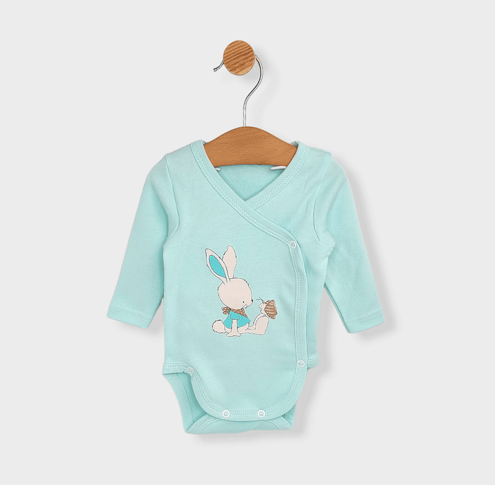 Rainy Бебешко боди със странично закопчаване 48 - 68см. Rabbit and butterfly