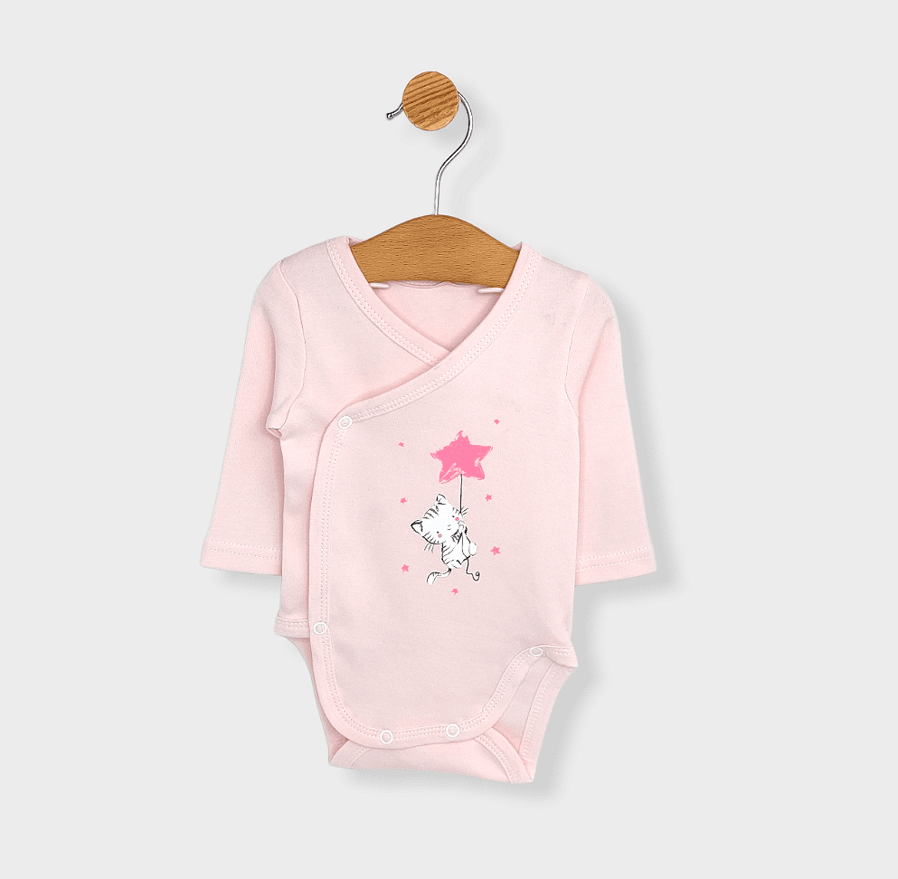 Rainy Бебешко боди със странично закопчаване 48 - 68см. Cat and Star