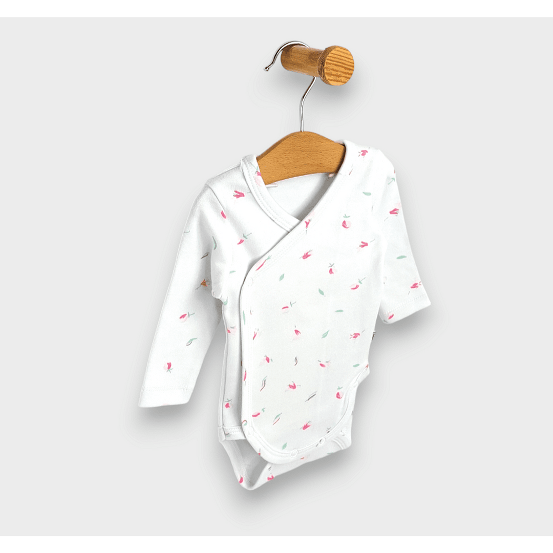 Rainy Бебешко боди със странично закопчаване 48 - 68см. Рози