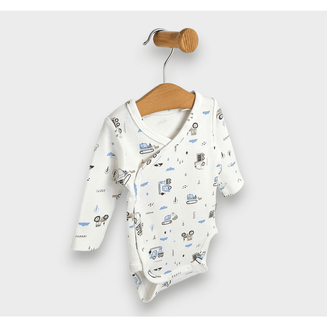 Rainy Бебешко боди със странично закопчаване 48 - 68см. Трактори