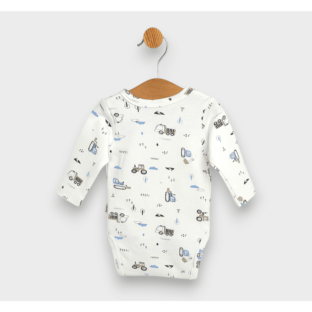 Rainy Бебешко боди със странично закопчаване 48 - 68см. Трактори