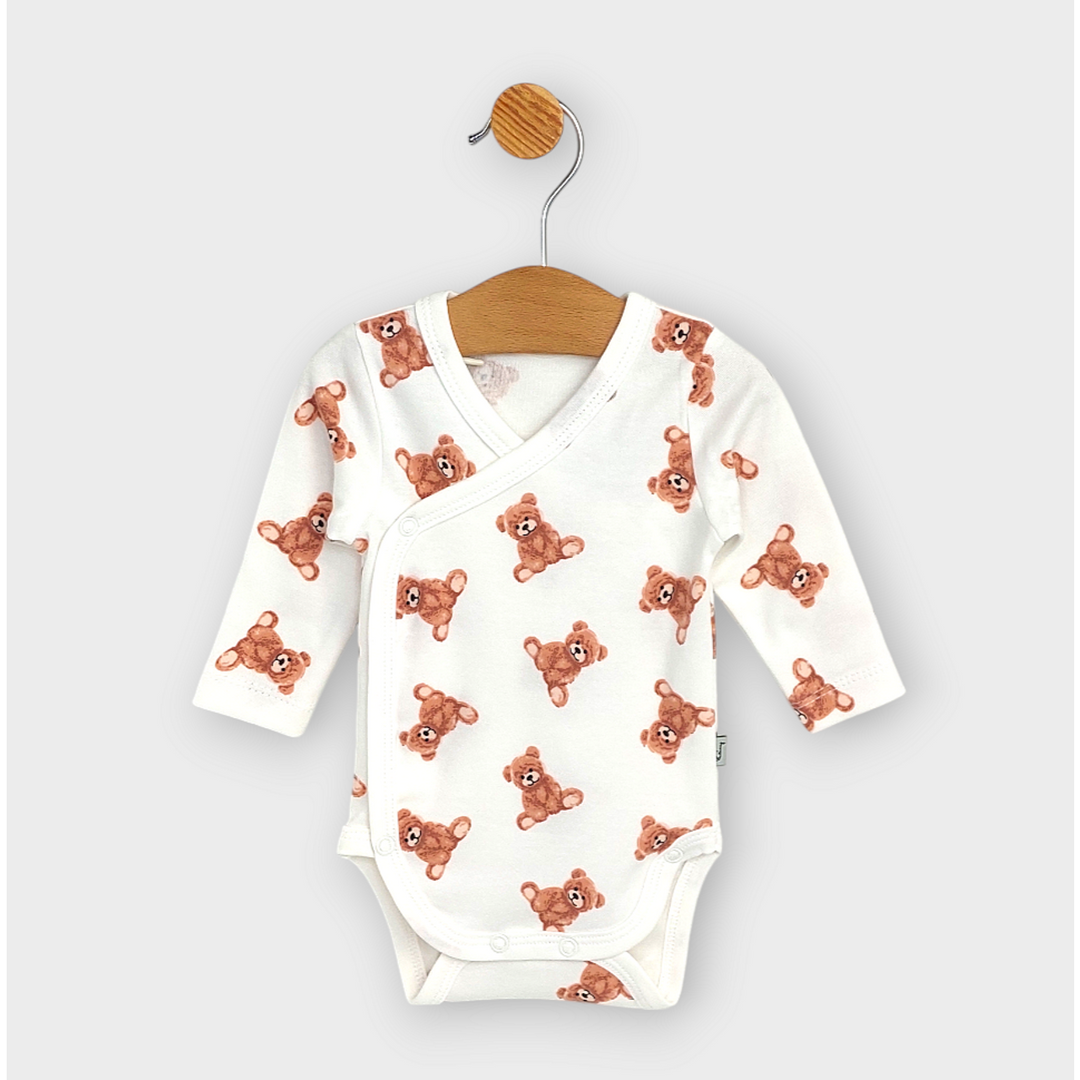 Rainy Бебешко боди със странично закопчаване 56 - 80см. Мече