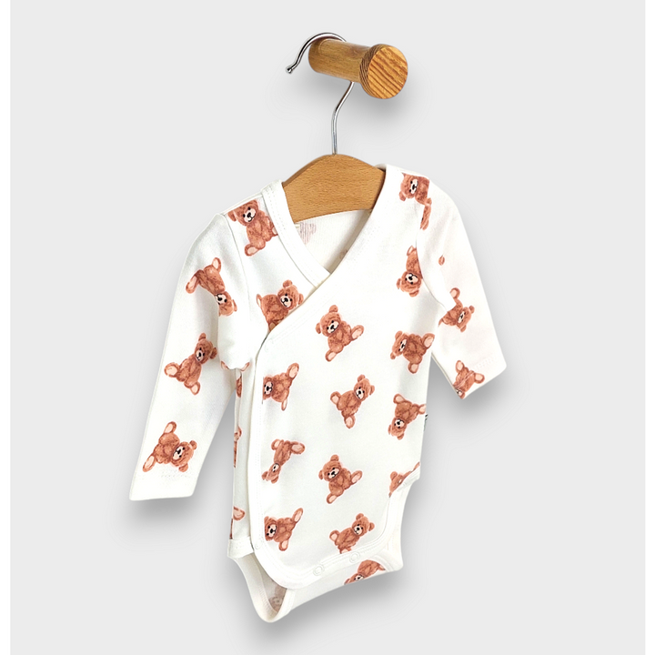 Rainy Бебешко боди със странично закопчаване 56 - 80см. Мече