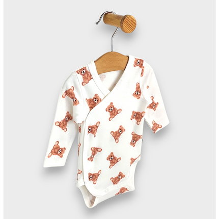 Rainy Бебешко боди със странично закопчаване 56 - 80см. Мече