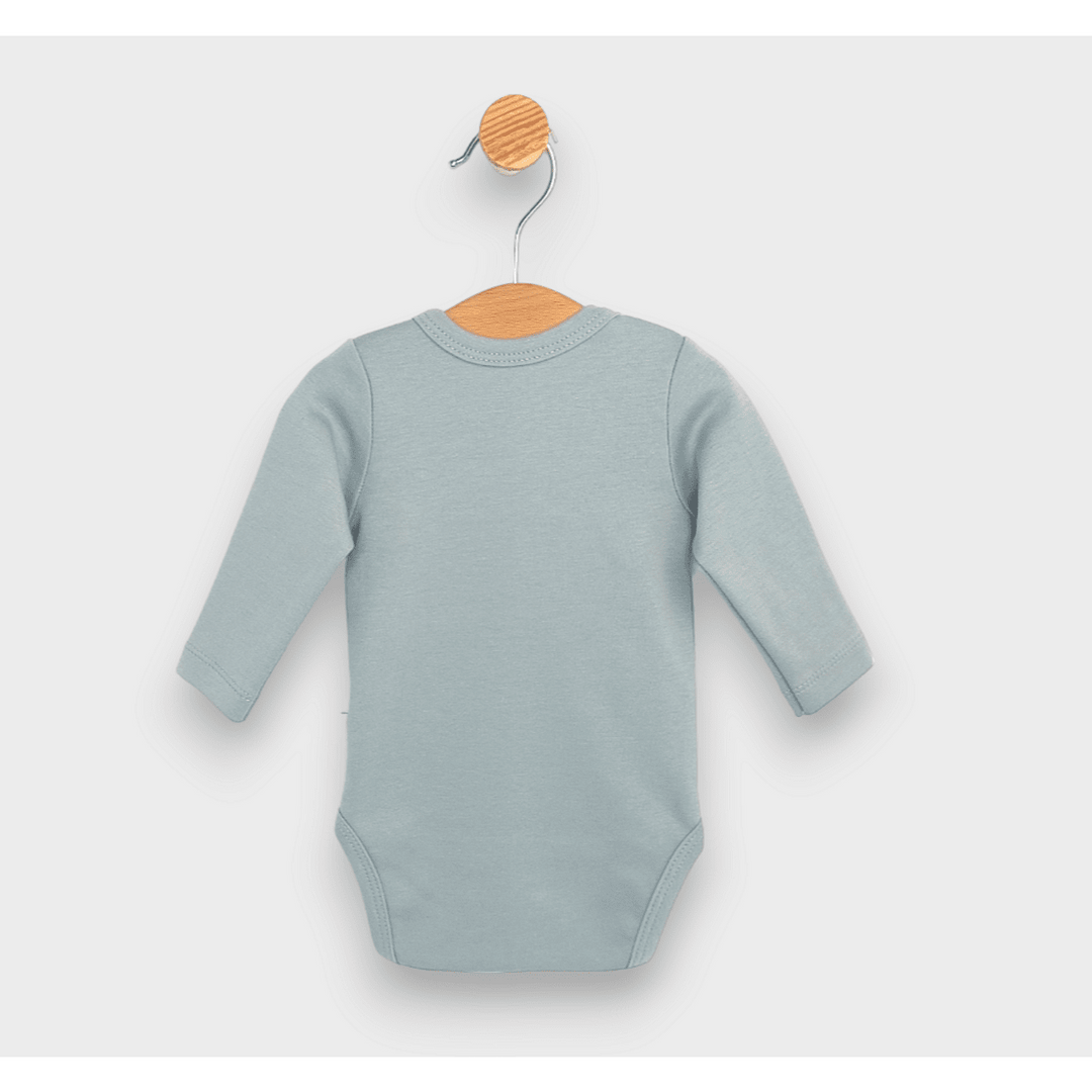 Rainy Бебешко боди със странично закопчаване Лисичка с балон 48 - 74 см. млечно зелен