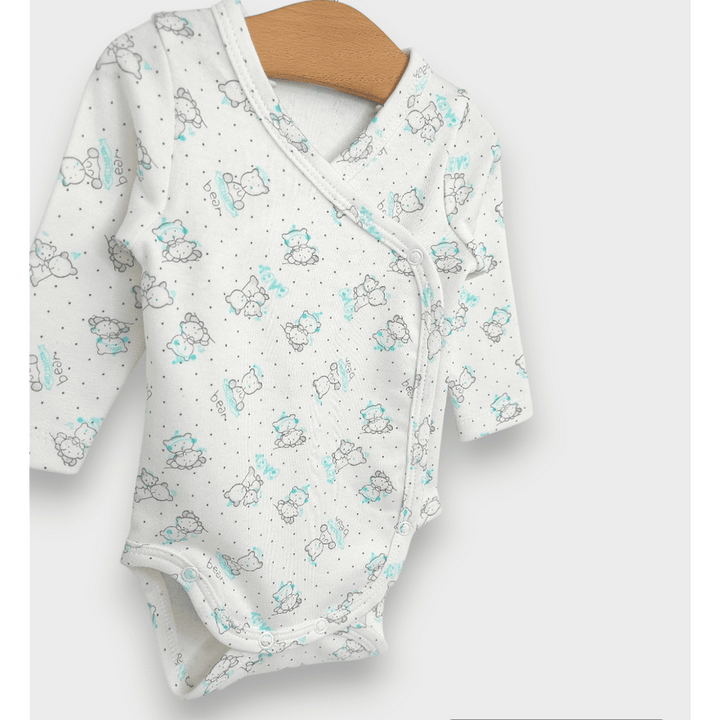 Rainy Бебешко боди със странично закопчаване Сиви мечета Baby 48 - 68см.