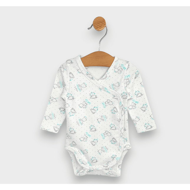 Rainy Бебешко боди със странично закопчаване Сиви мечета Baby 48 - 68см.
