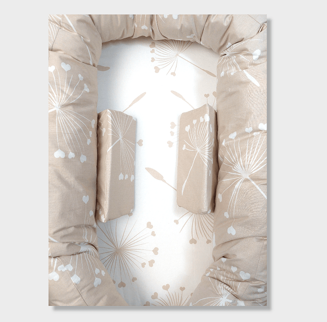 Rainy Бебешко гнездо с ограничители Бежови глухарчета