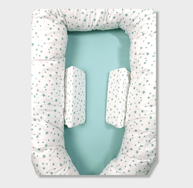 Rainy Бебешко гнездо с ограничители Мента звезди