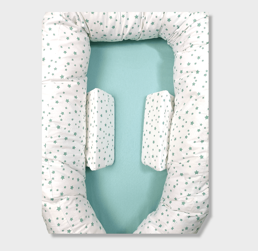 Rainy Бебешко гнездо с ограничители Мента звезди