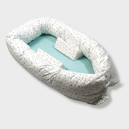 Rainy Бебешко гнездо с ограничители Мента звезди