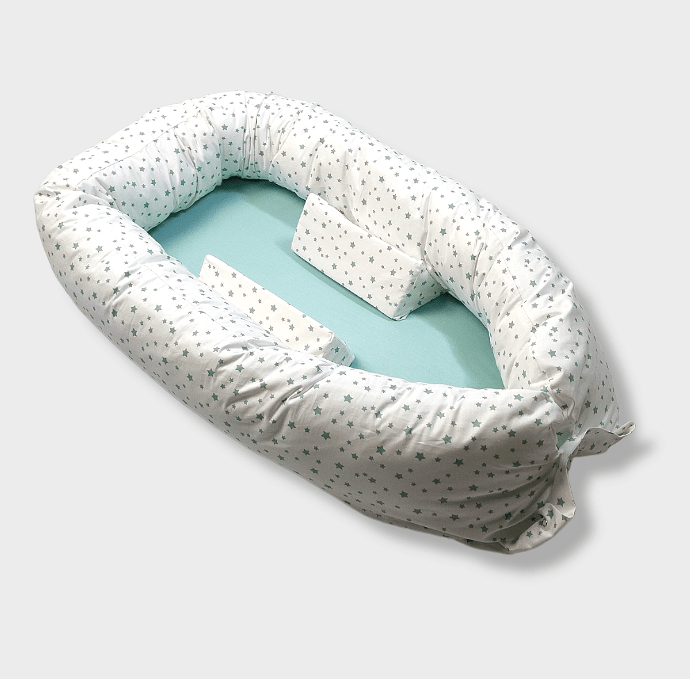 Rainy Бебешко гнездо с ограничители Мента звезди