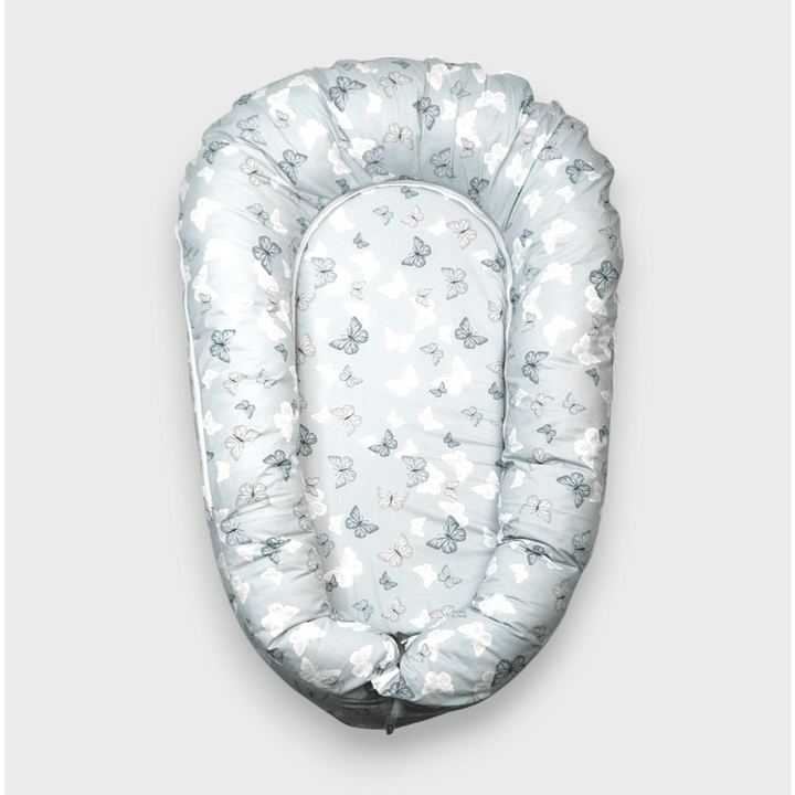 Rainy Бебешко гнездо за новородено 3в1 Пеперудки мента