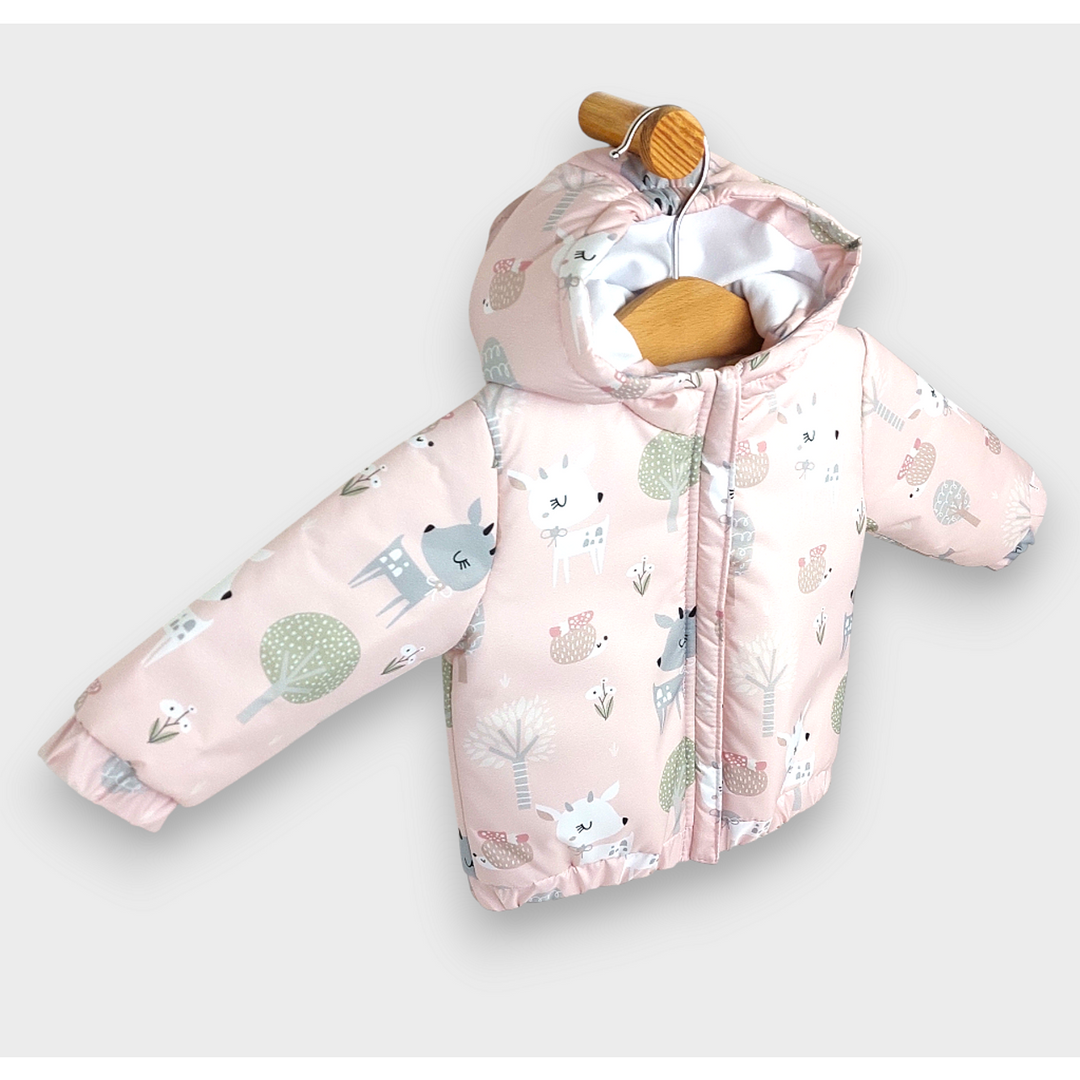 Rainy Бебешко Ватирано яке 62 - 92 см. Pink deer
