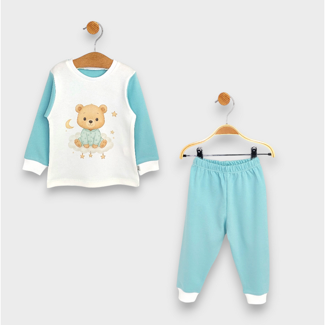 Rainy Детска пижама с дълъг ръкав Bear 80 - 104 см. аква