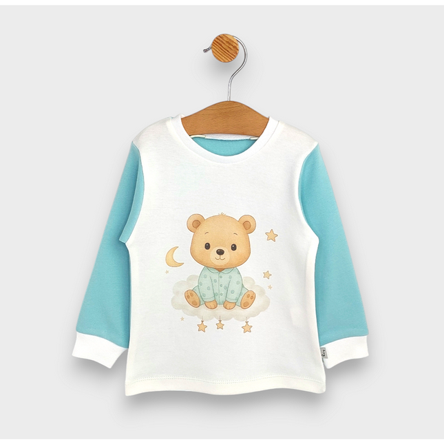 Rainy Детска пижама с дълъг ръкав Bear 80 - 104 см. аква