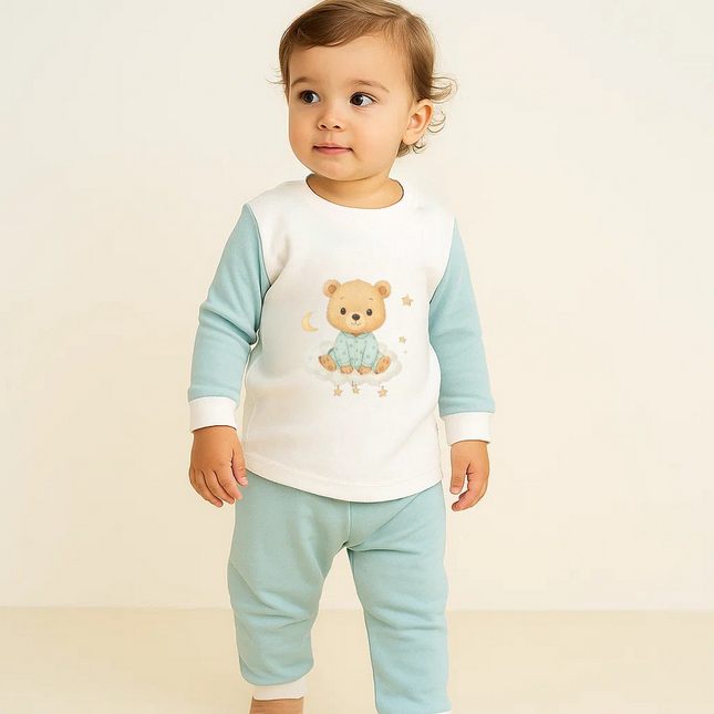 Rainy Детска пижама с дълъг ръкав Bear 80 - 104 см. аква