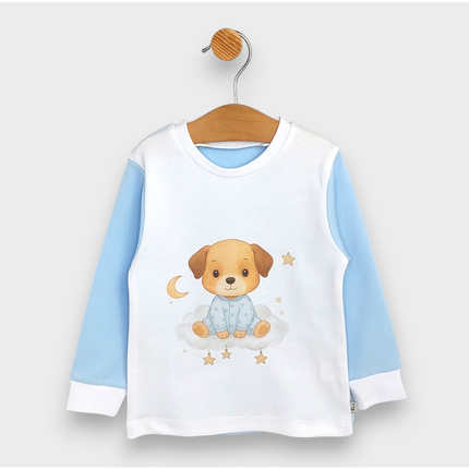 Rainy Детска пижама с дълъг ръкав Dog 80 - 104 см. син