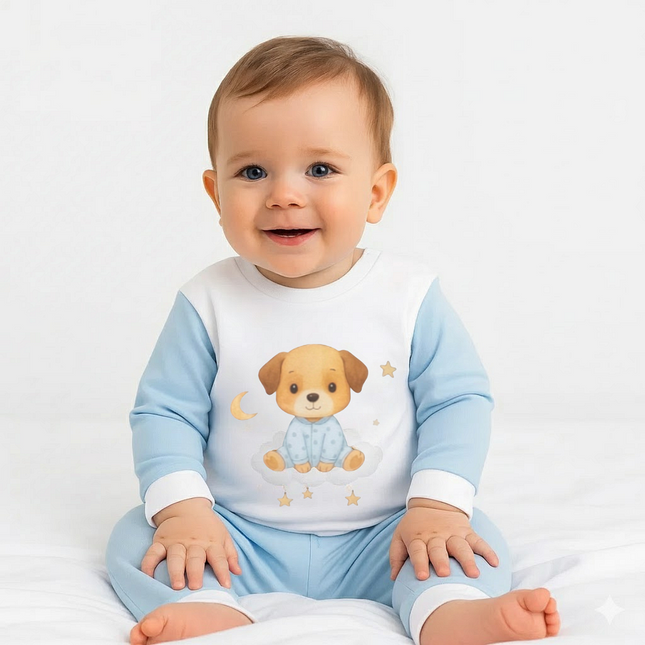 Rainy Детска пижама с дълъг ръкав Dog 80 - 104 см. син