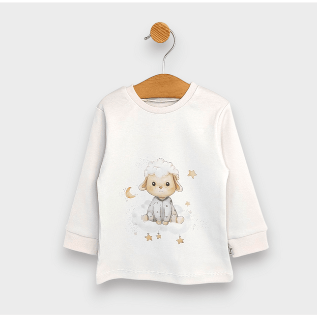 Rainy Детска пижама с дълъг ръкав Sheep 74 - 110 см. нежно екрю