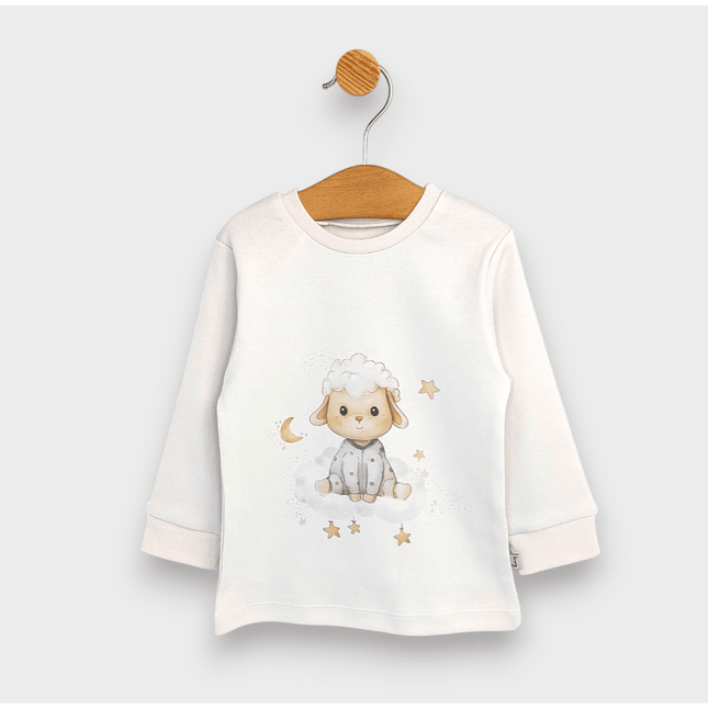 Rainy Детска пижама с дълъг ръкав Sheep 74 - 110 см. нежно екрю