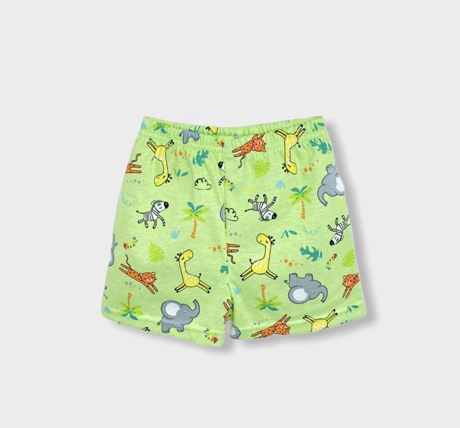 Rainy Детска пижама с къс ръкав Print green