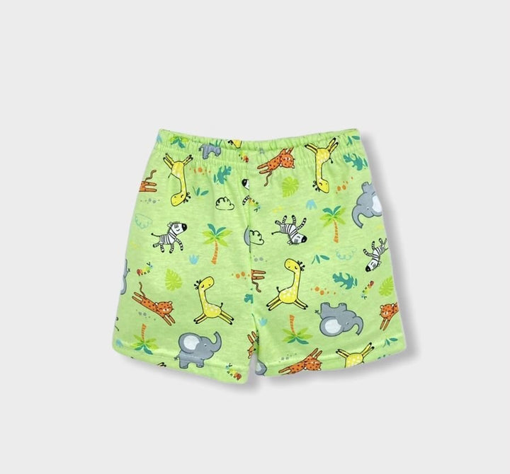 Rainy Детска пижама с къс ръкав Print green